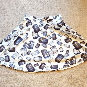 Doctor Who Print Skirt